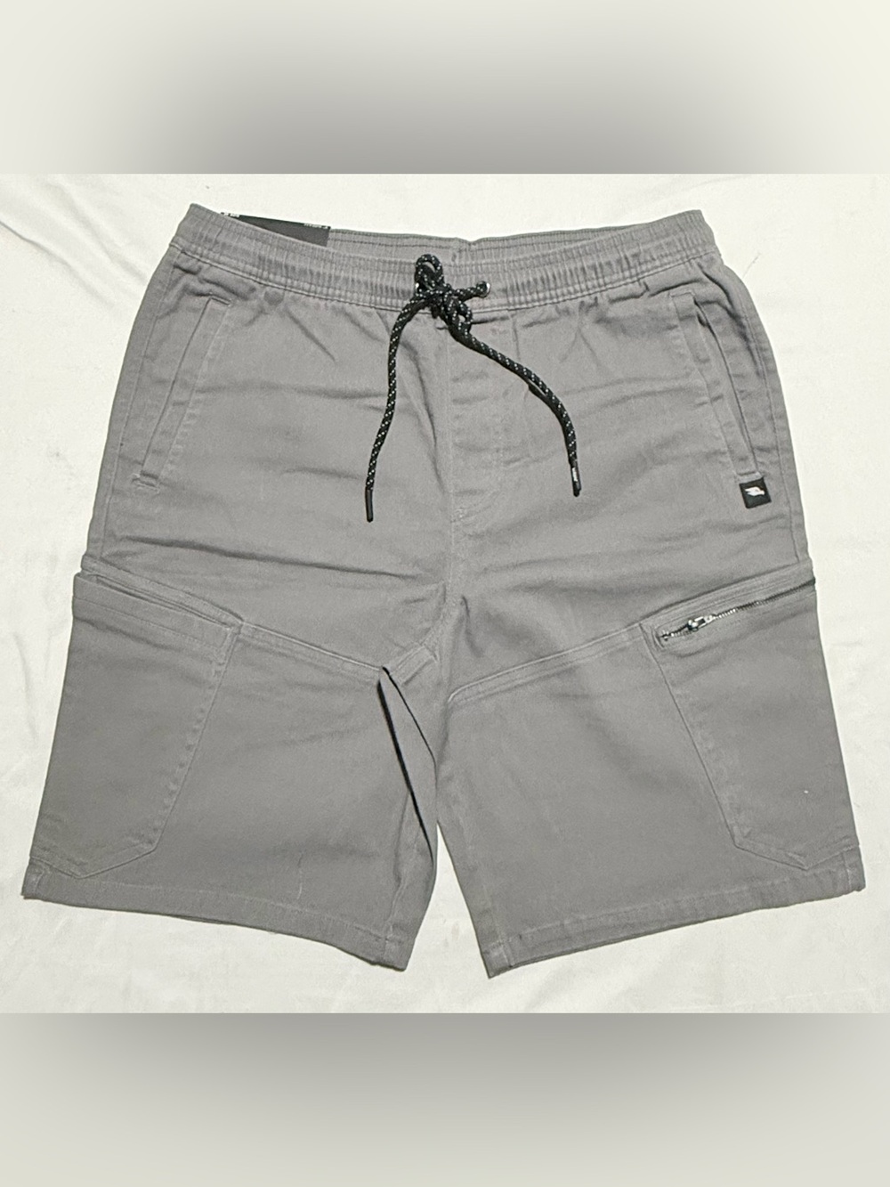 Tony Hawk Men's Gray Cargo Drawstring Shorts Size Medium 9”inseam